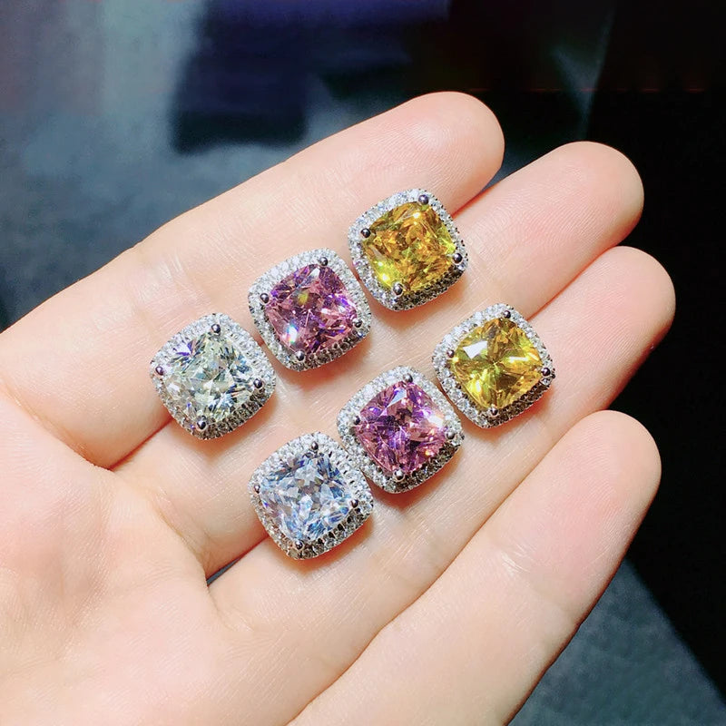 Royal Cushion CZ Studs