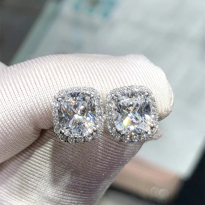 Royal Cushion CZ Studs