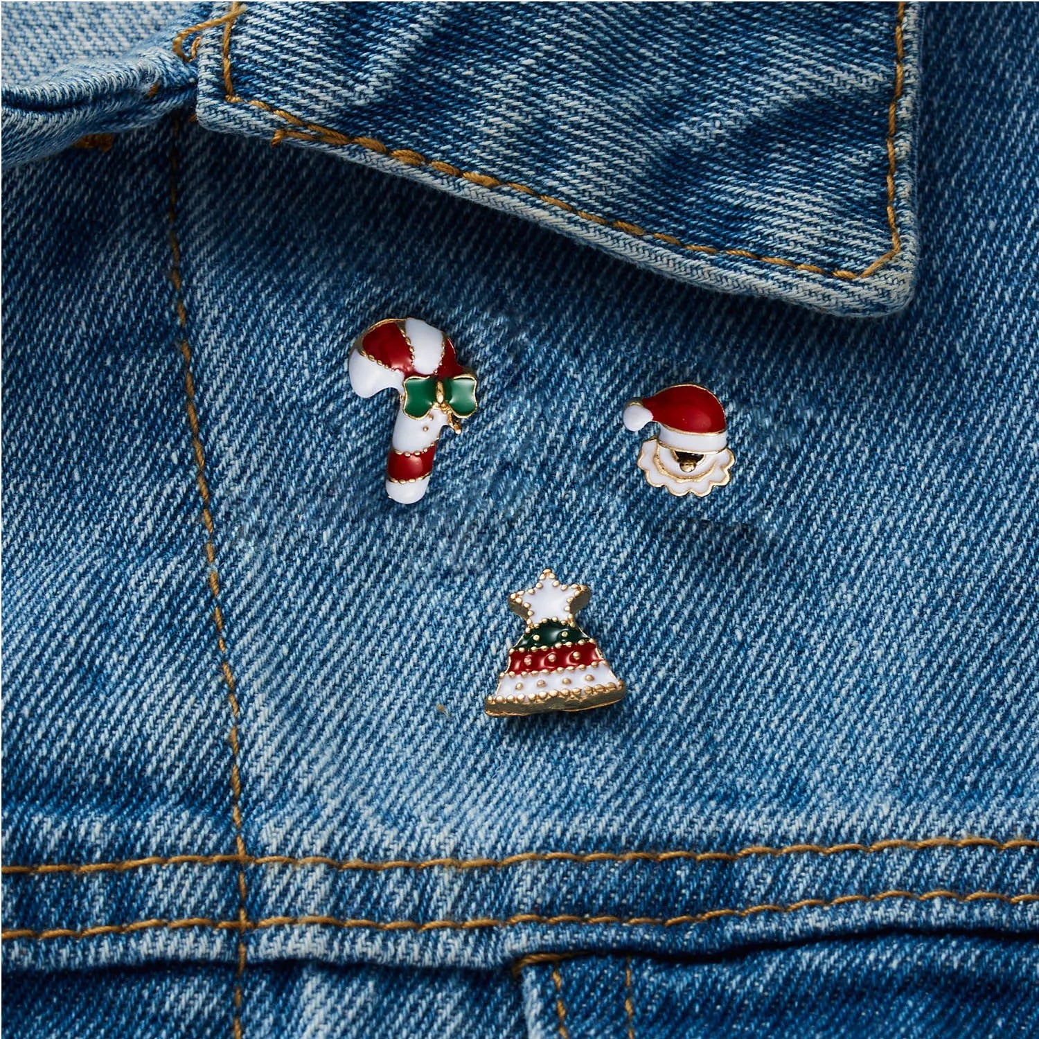 Festive Brooch Trio