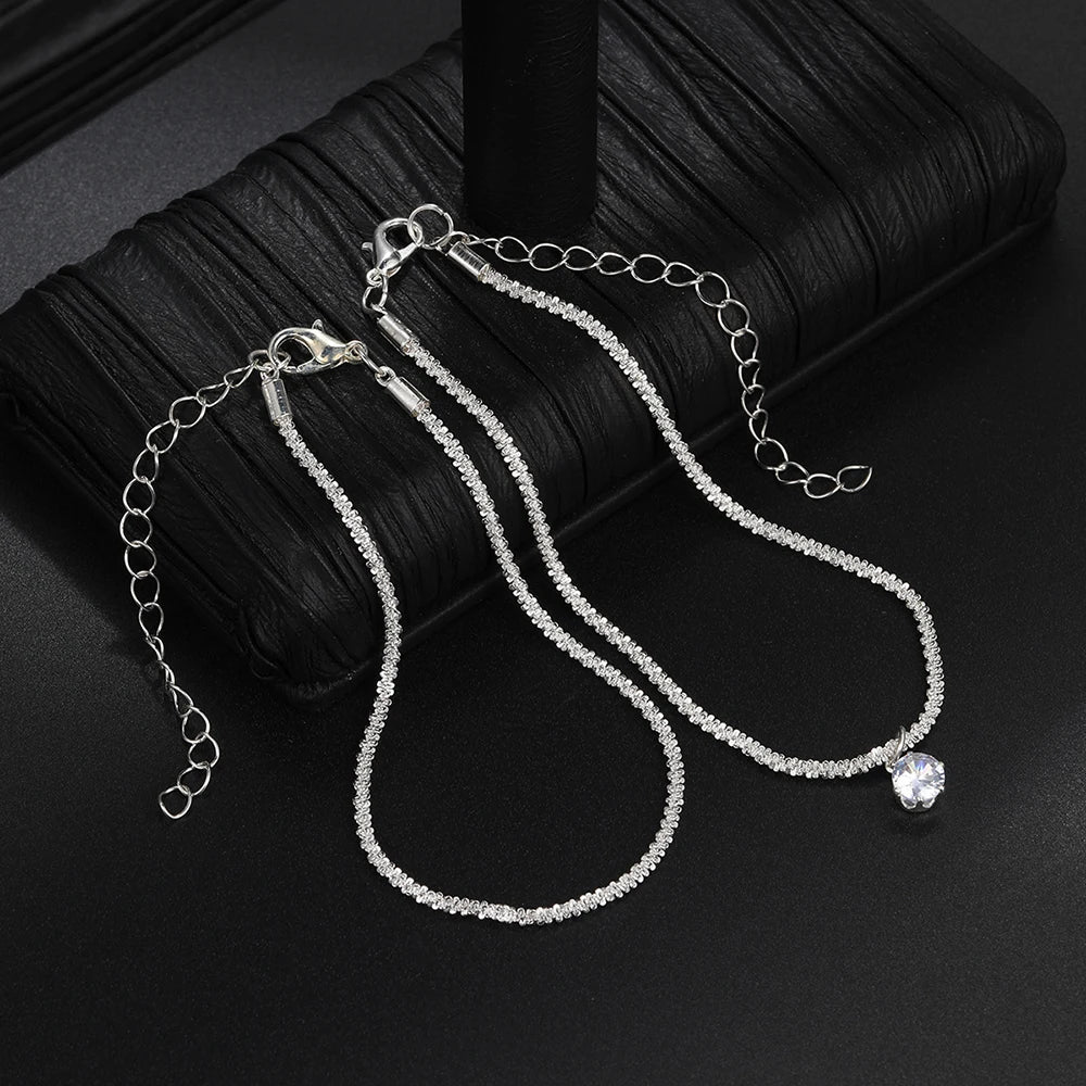 Zircon Multi-Layer Anklet