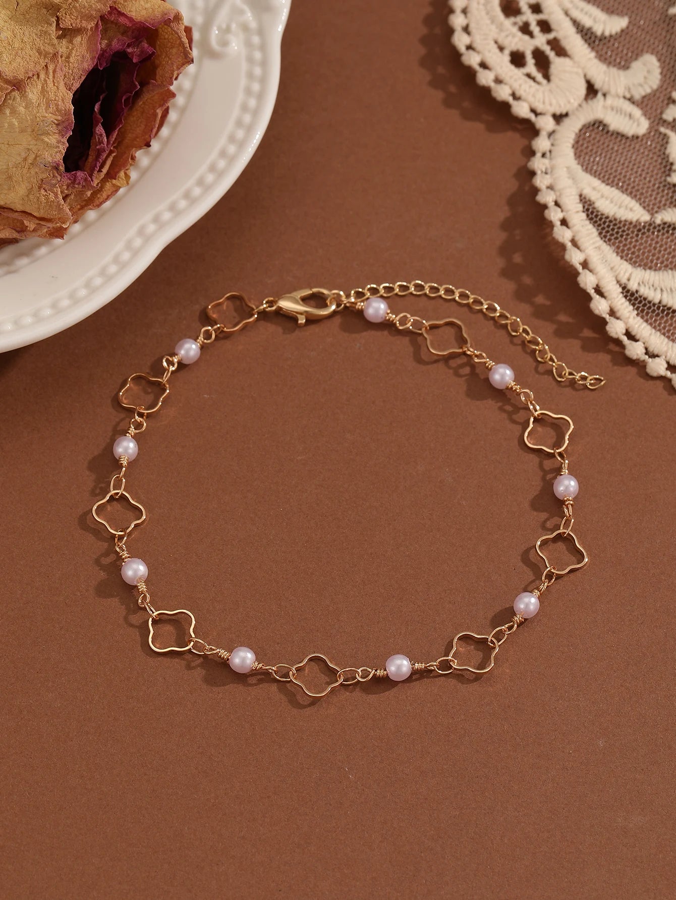 Crystal Zircon Anklet