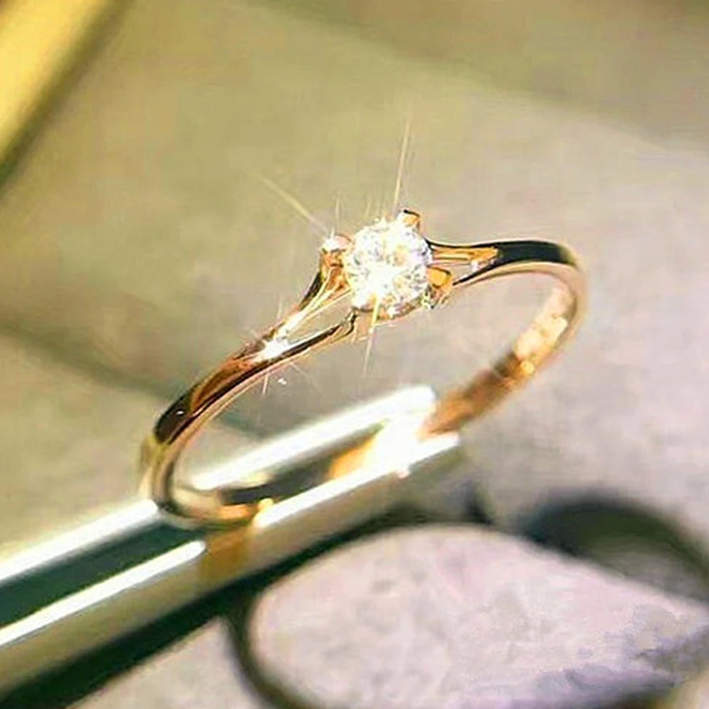 Minimalist CZ Wedding Ring