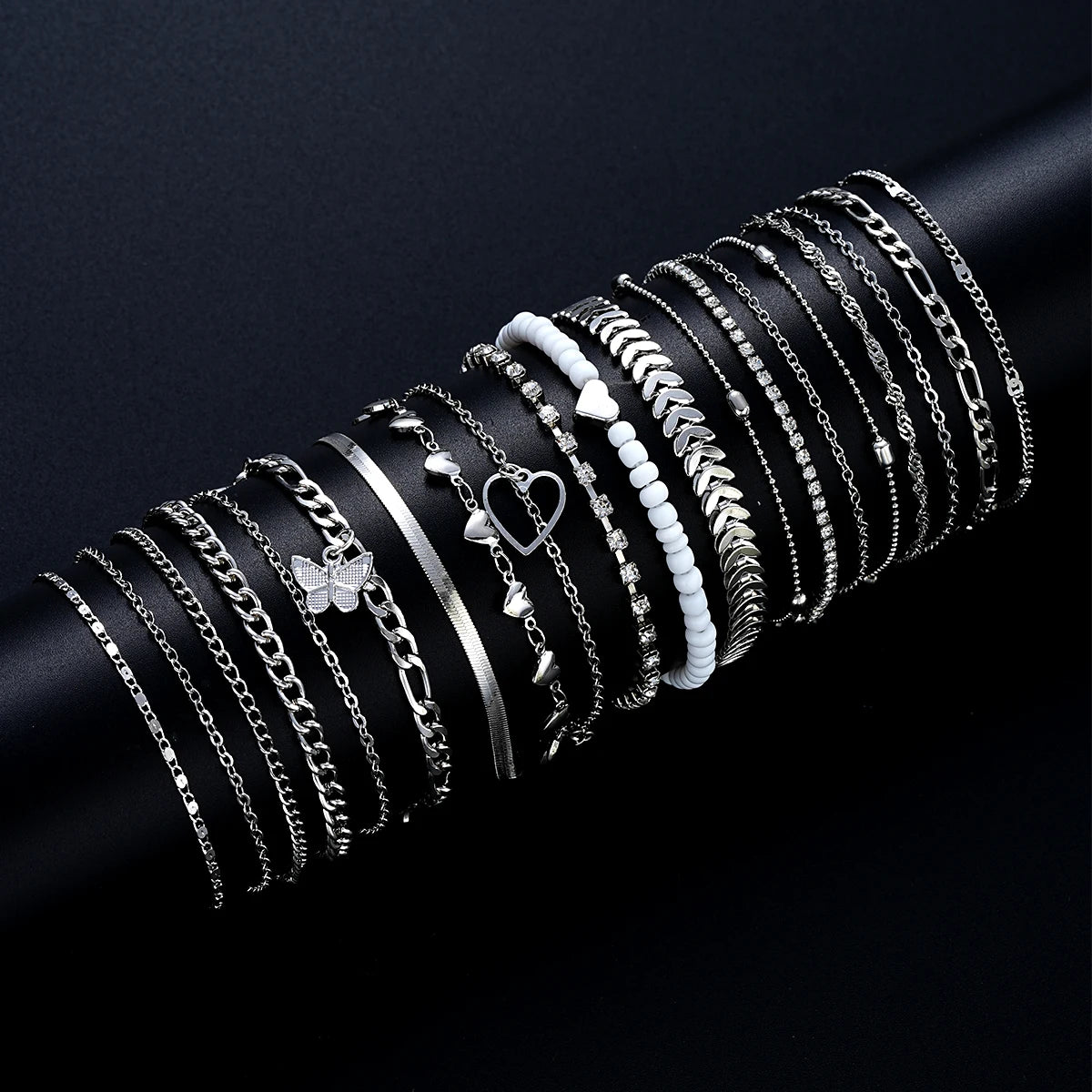 19-Piece Fashion Anklet Set