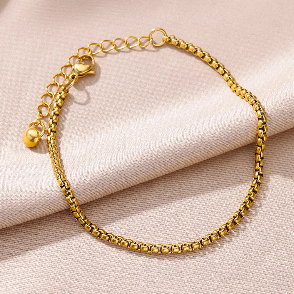 Gold Pearl Beach Anklet