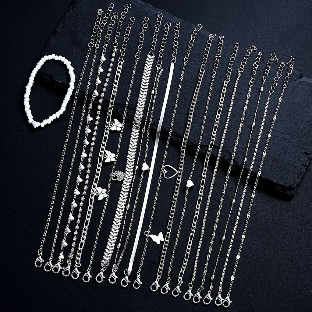 19-Piece Fashion Anklet Set