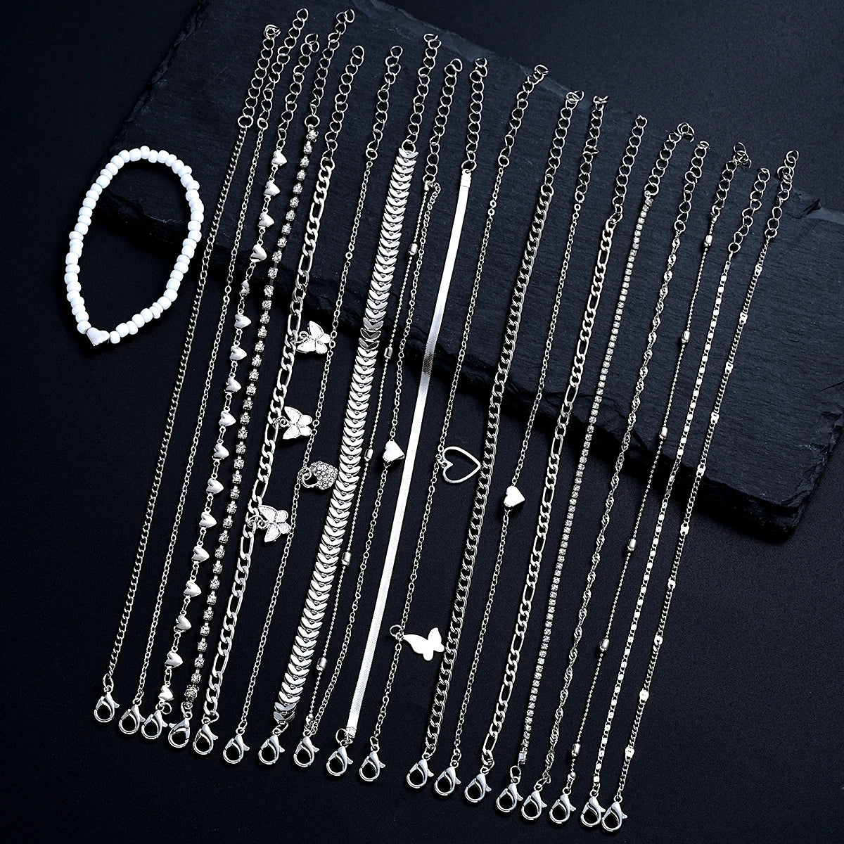 19-Piece Fashion Anklet Set