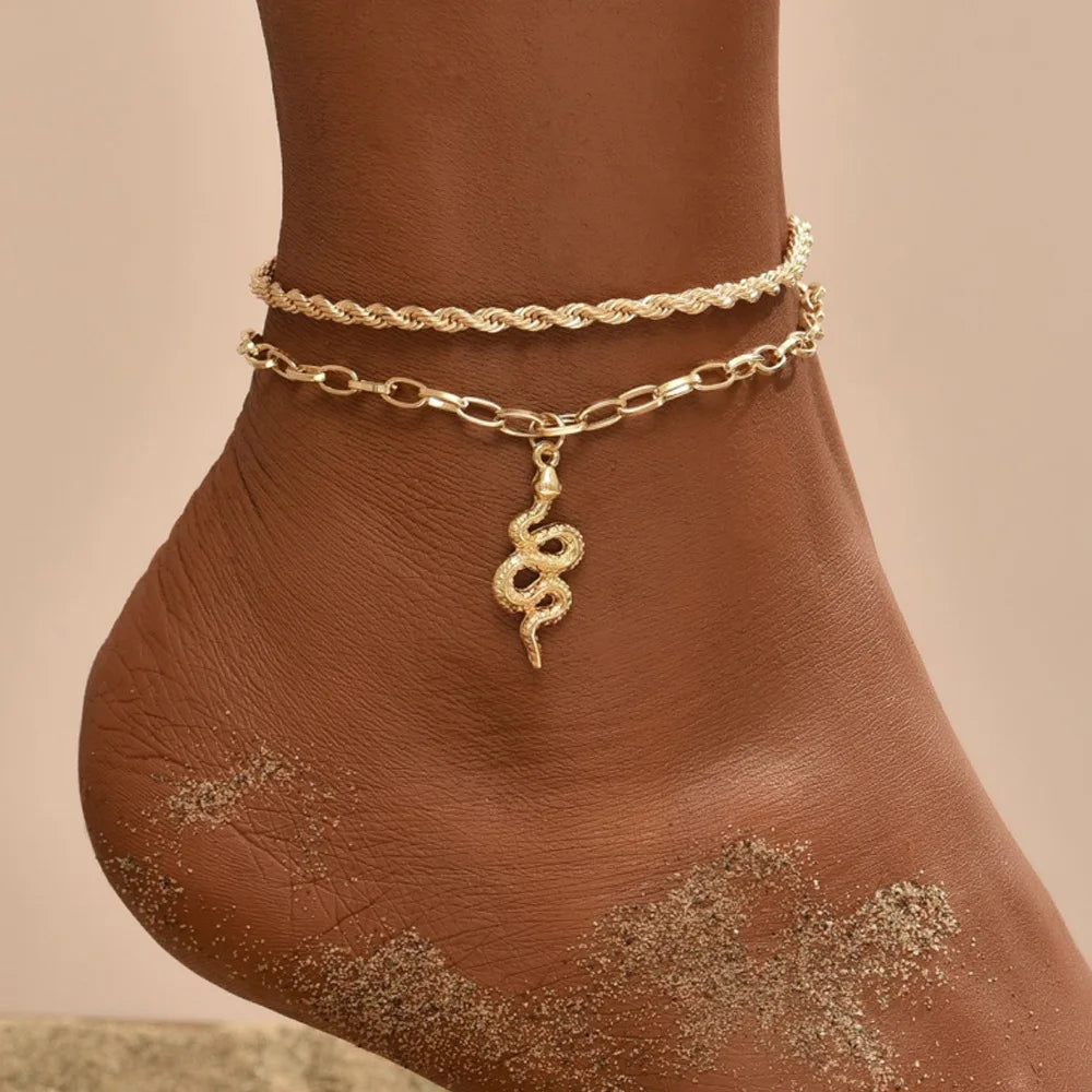 Simulated Pearl Shell Anklet