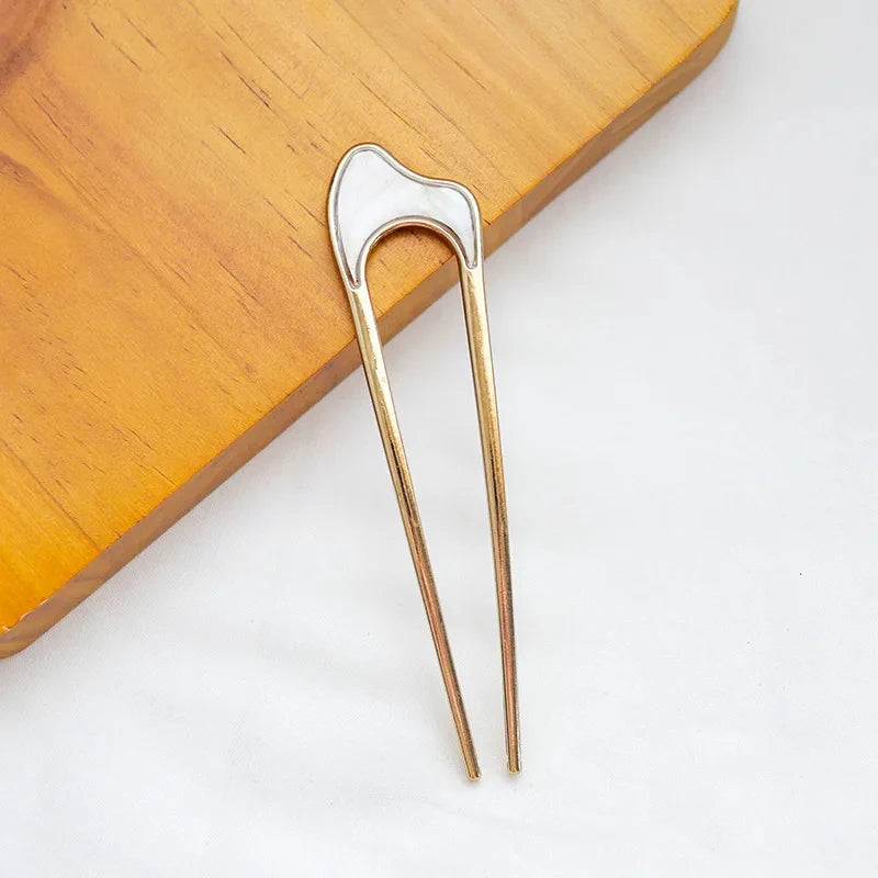 Shell U Hair Pin