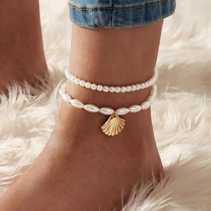 Exquisite 5-Piece Anklet Set