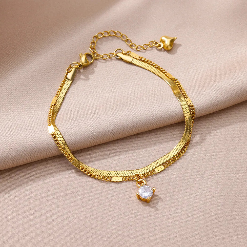 Gold Pearl Beach Anklet
