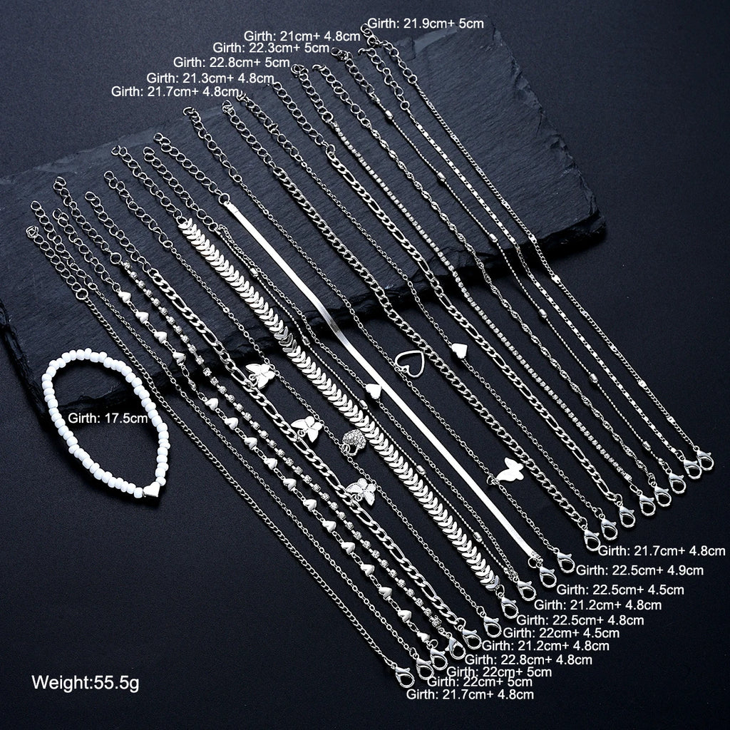19-Piece Fashion Anklet Set