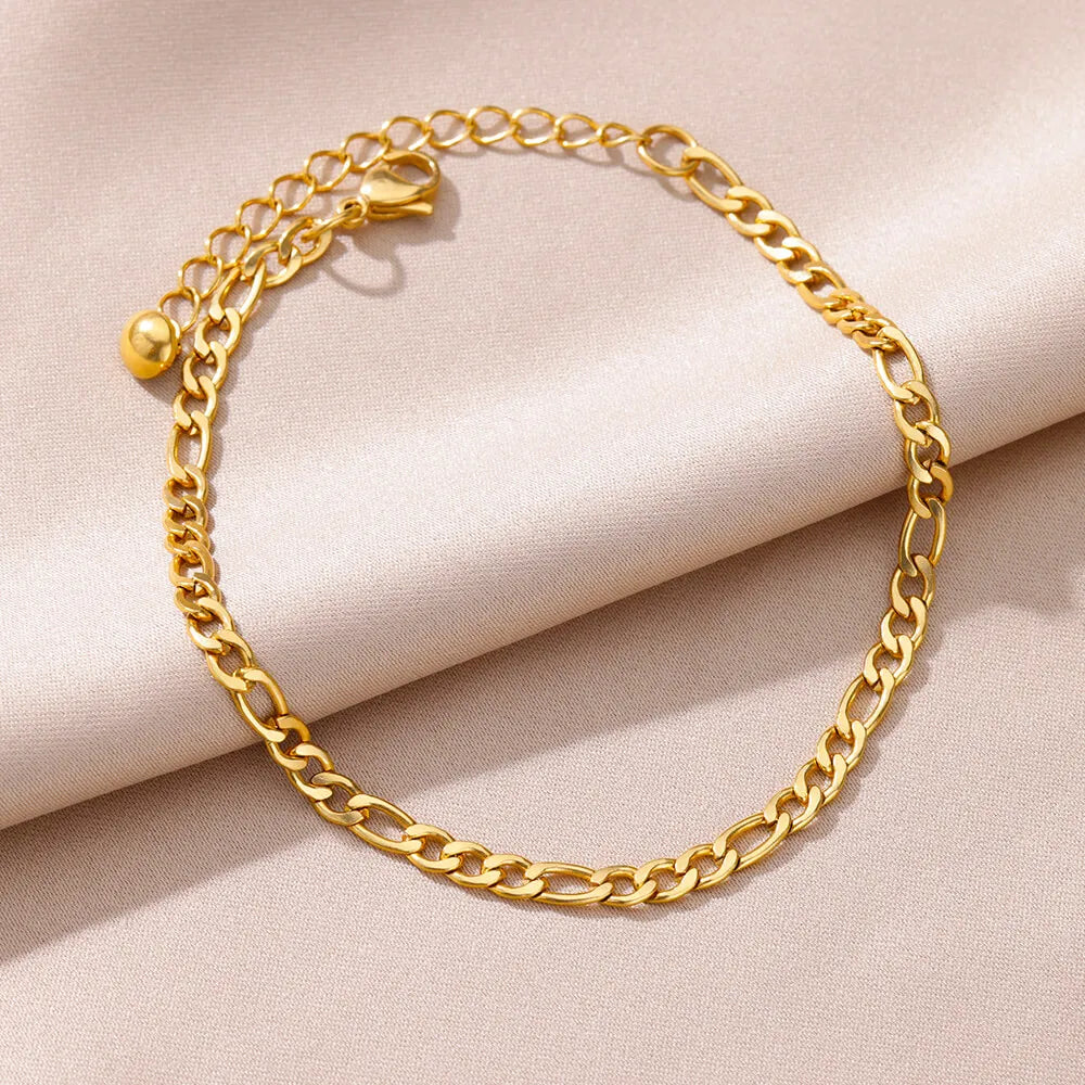 Gold Pearl Beach Anklet