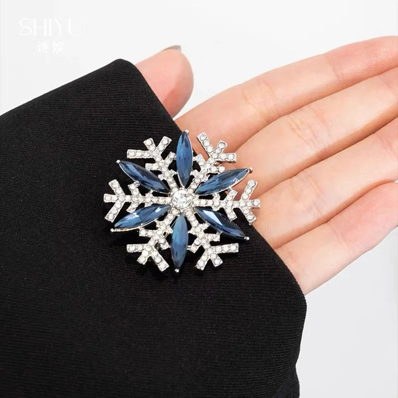 Crystal Snowflake Brooch