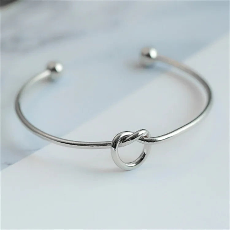 Woven Twist Stainless Steel Bracelet
