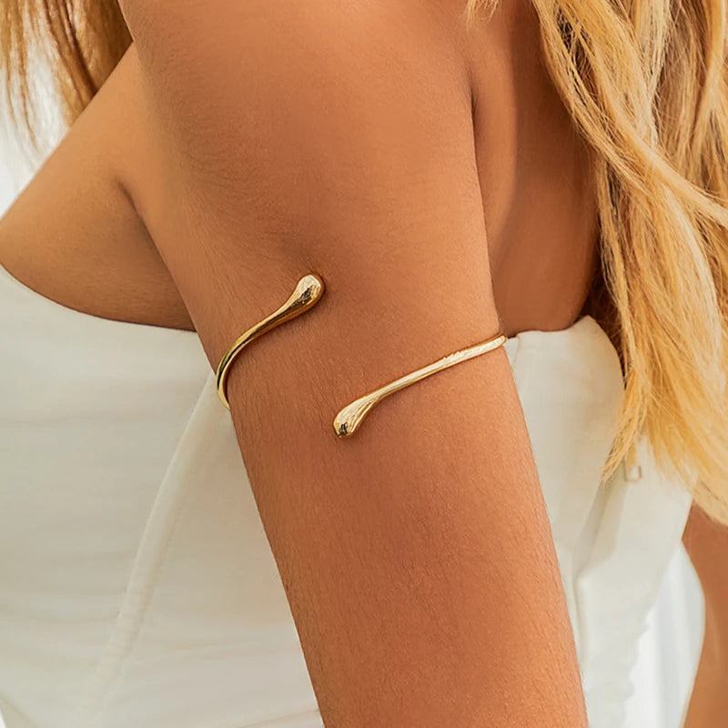 Water Drop Open Cuff Bracelet