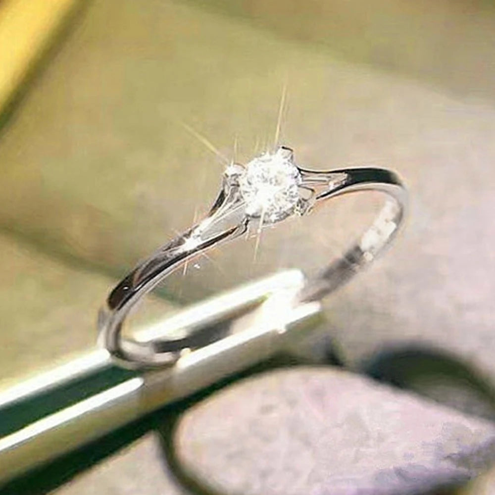 Minimalist CZ Wedding Ring
