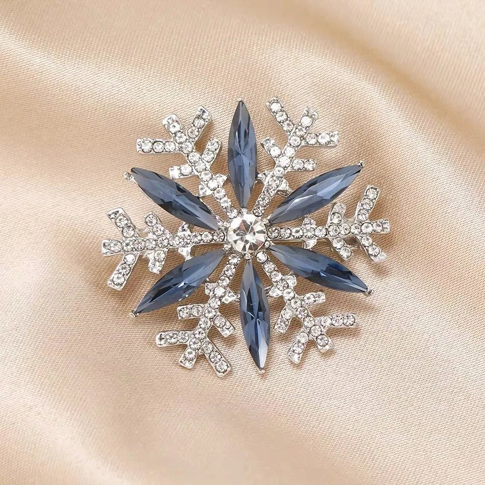 Crystal Snowflake Brooch