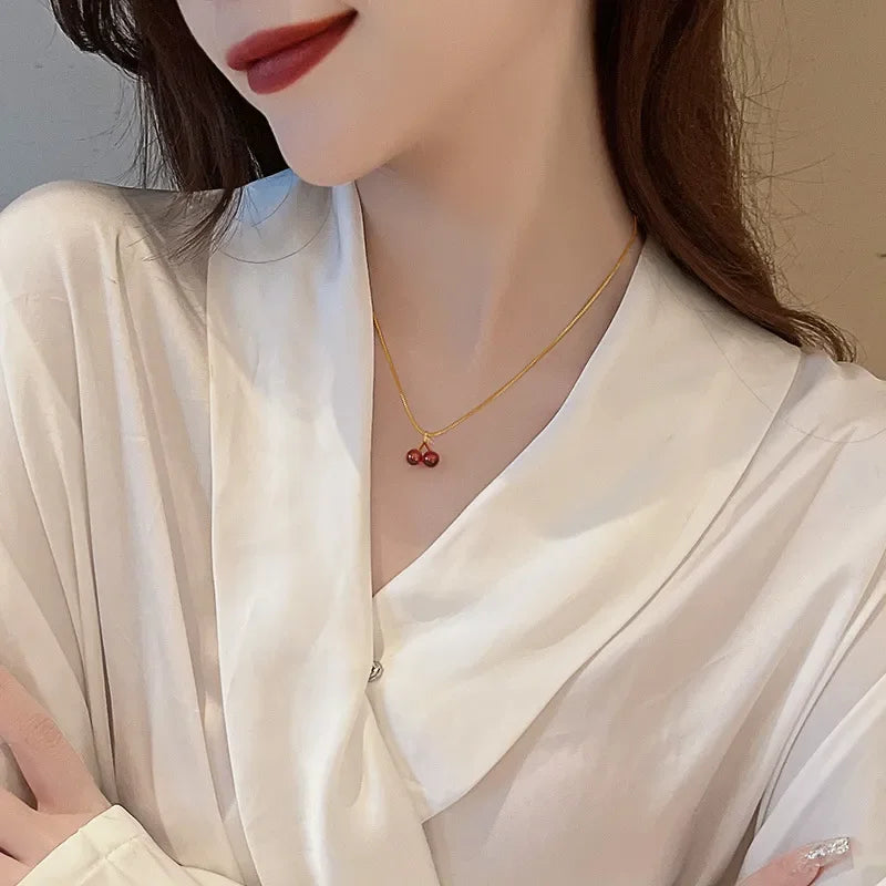 Cherry Pendant Necklace