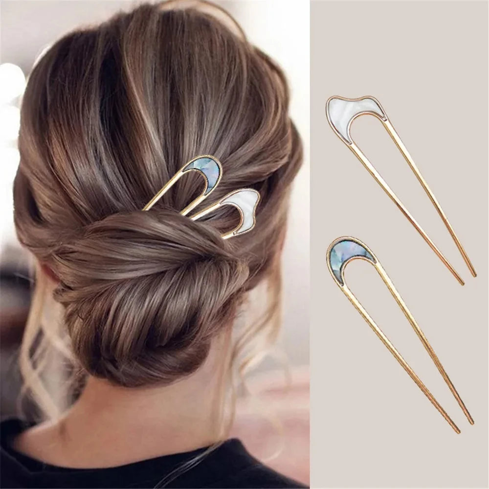 Shell U Hair Pin