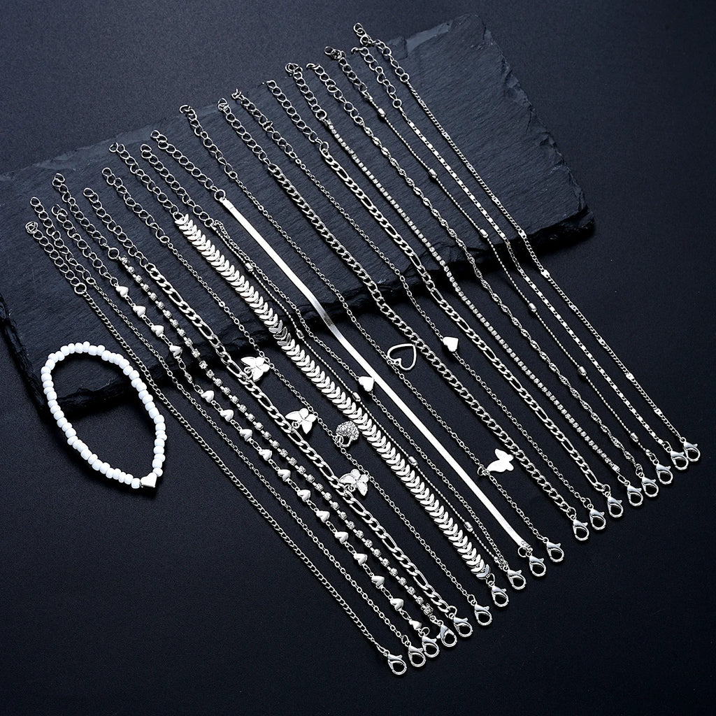 19-Piece Fashion Anklet Set