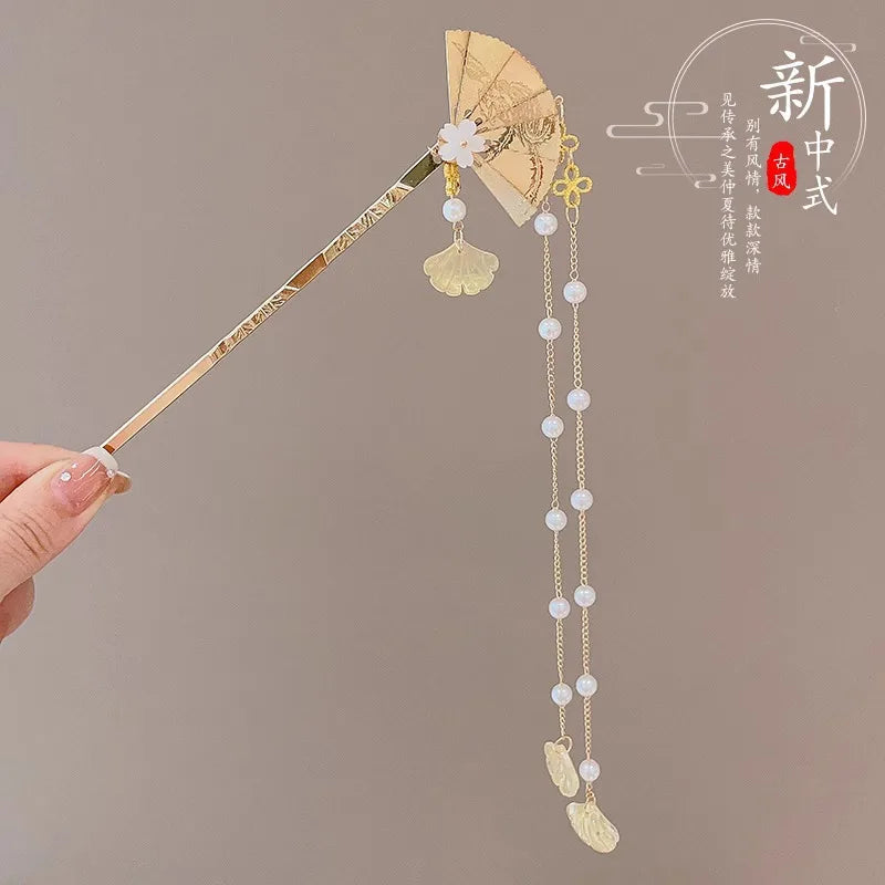Floral Tassel Hairpin