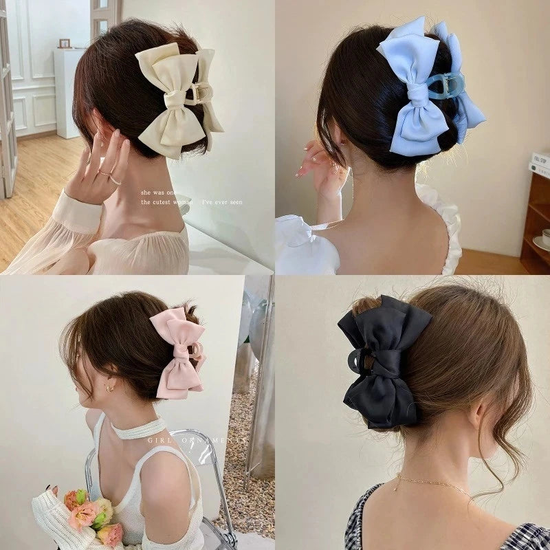 Satin Bow Hair Clip