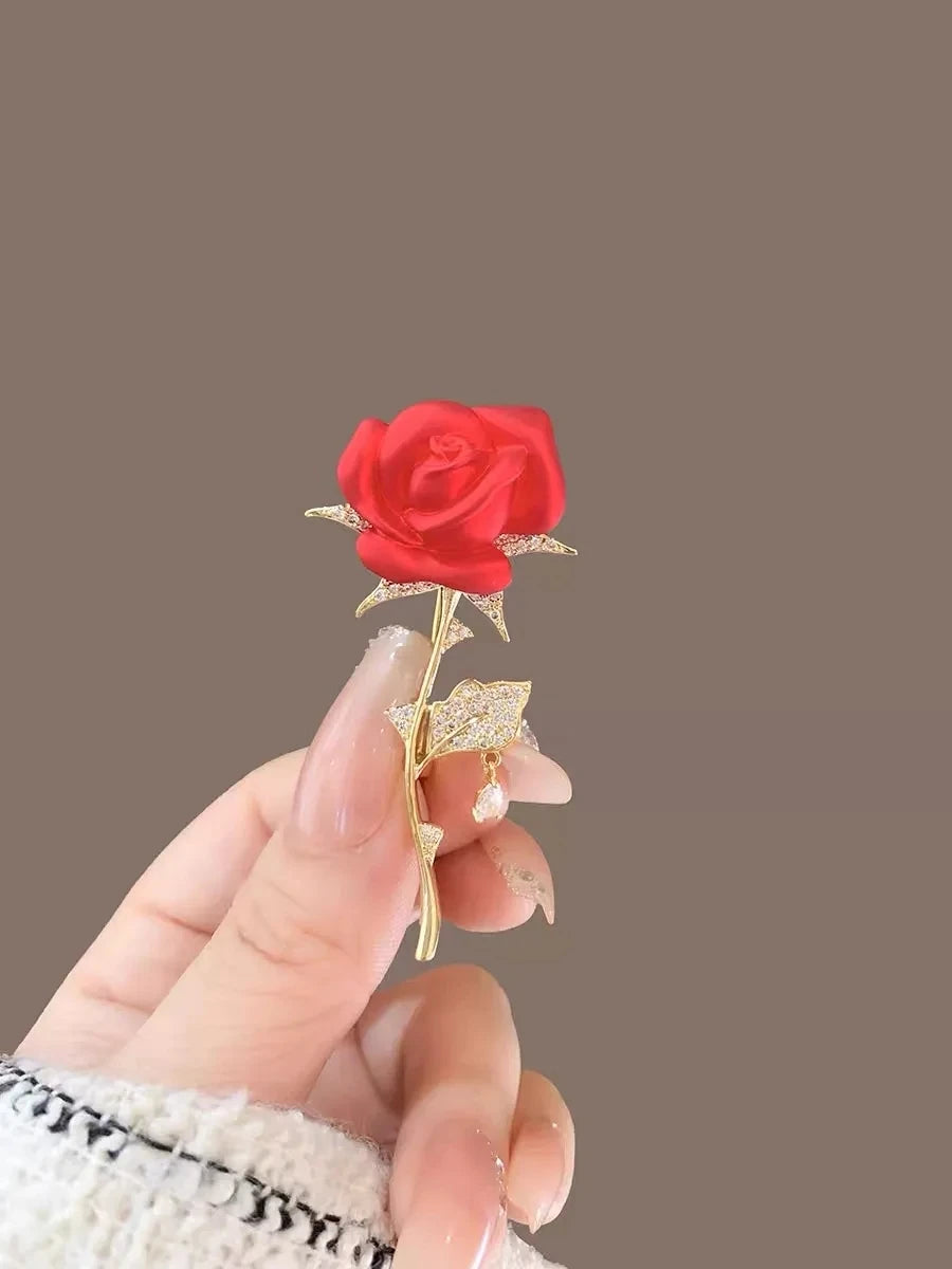 Crystal Snowflake Brooch