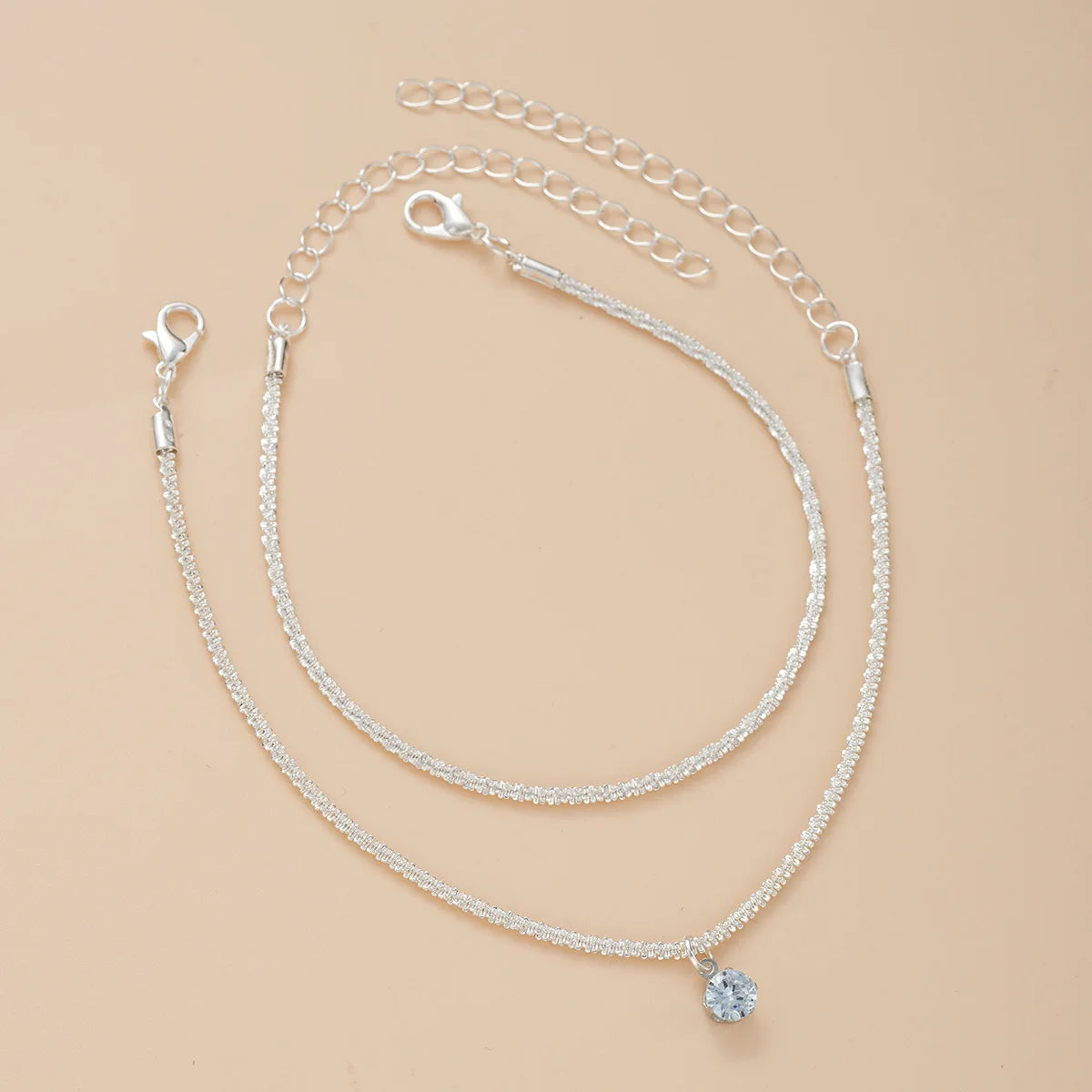Starry Silver Anklet Set