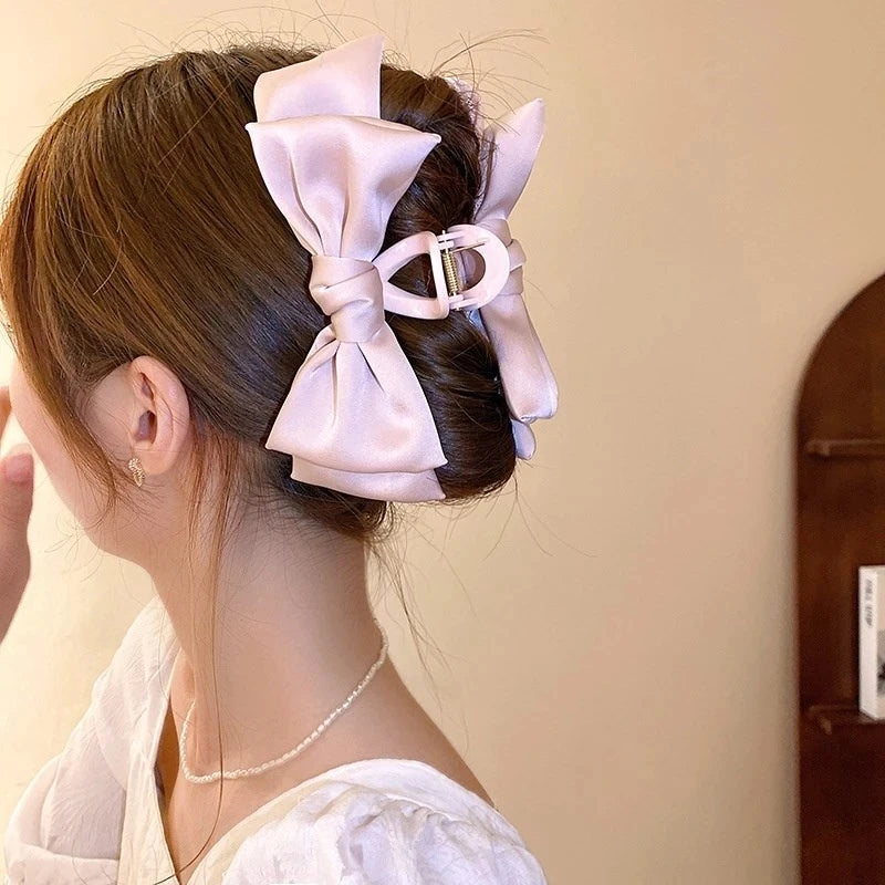Satin Bow Hair Clip
