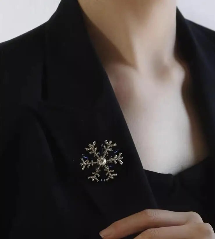 Crystal Snowflake Brooch