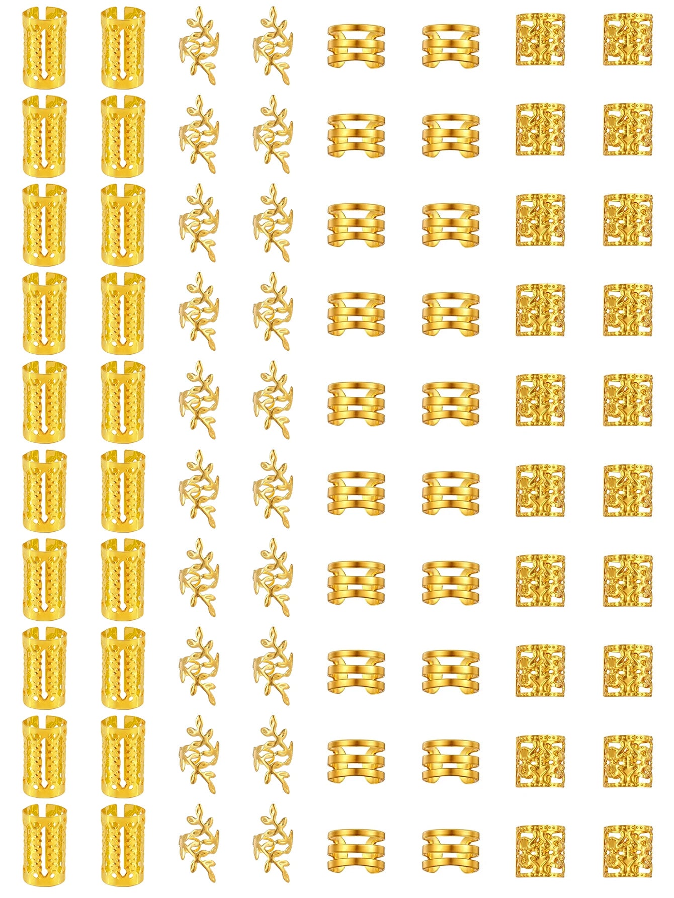 Hollow Hair Rings Set