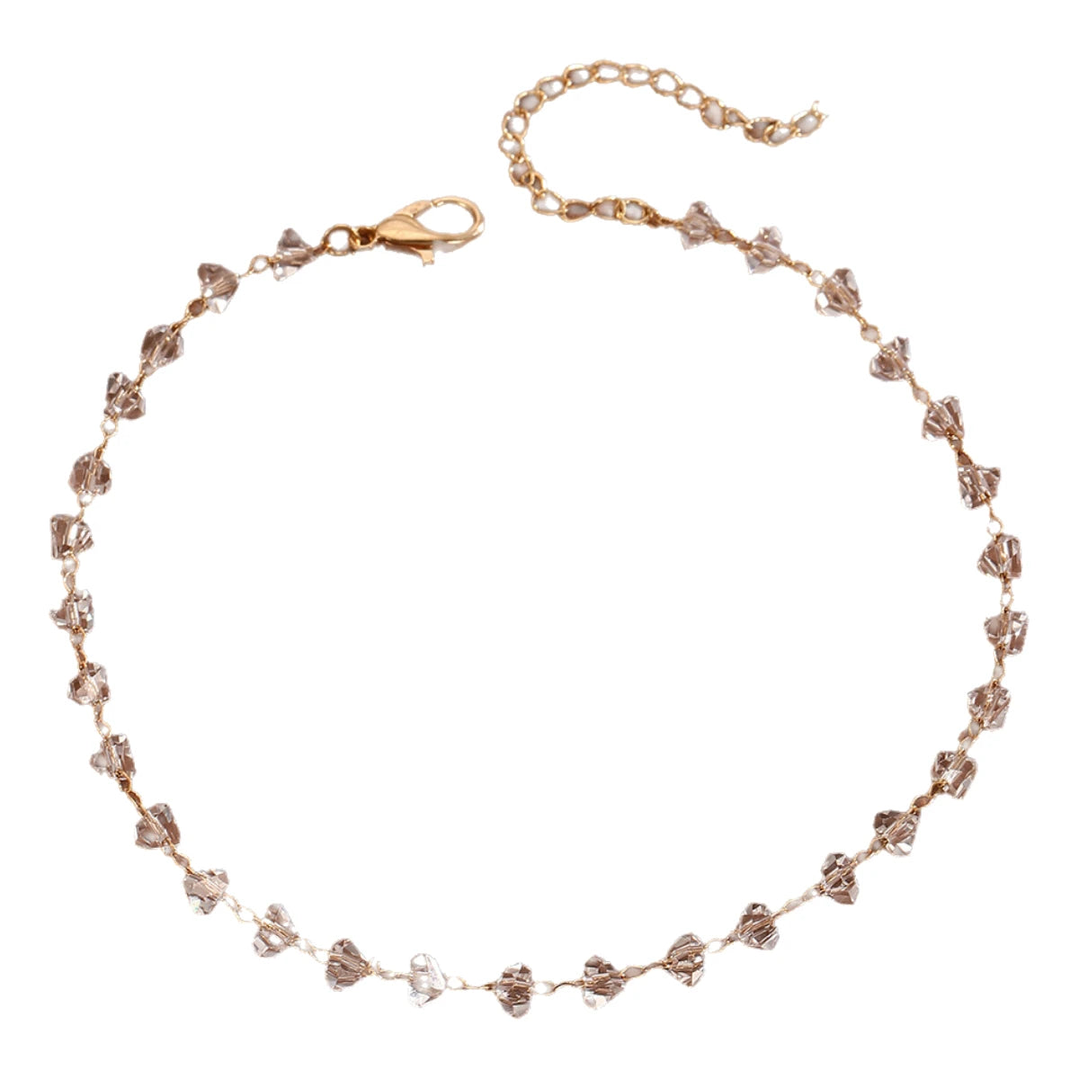 Crystal Zircon Anklet