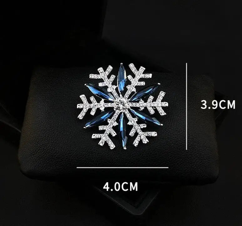Crystal Snowflake Brooch