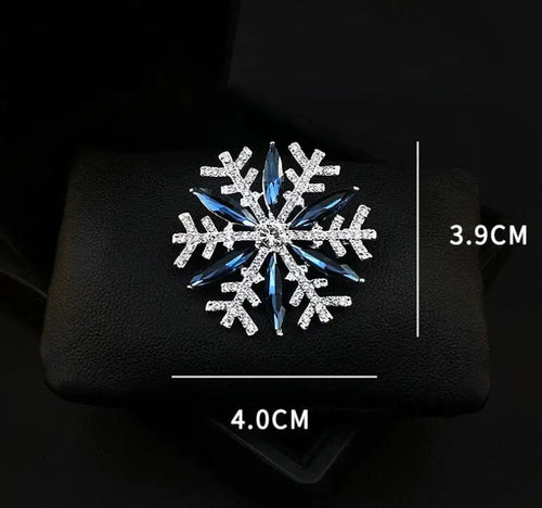 Crystal Snowflake Brooch