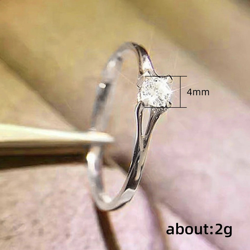 Minimalist CZ Wedding Ring