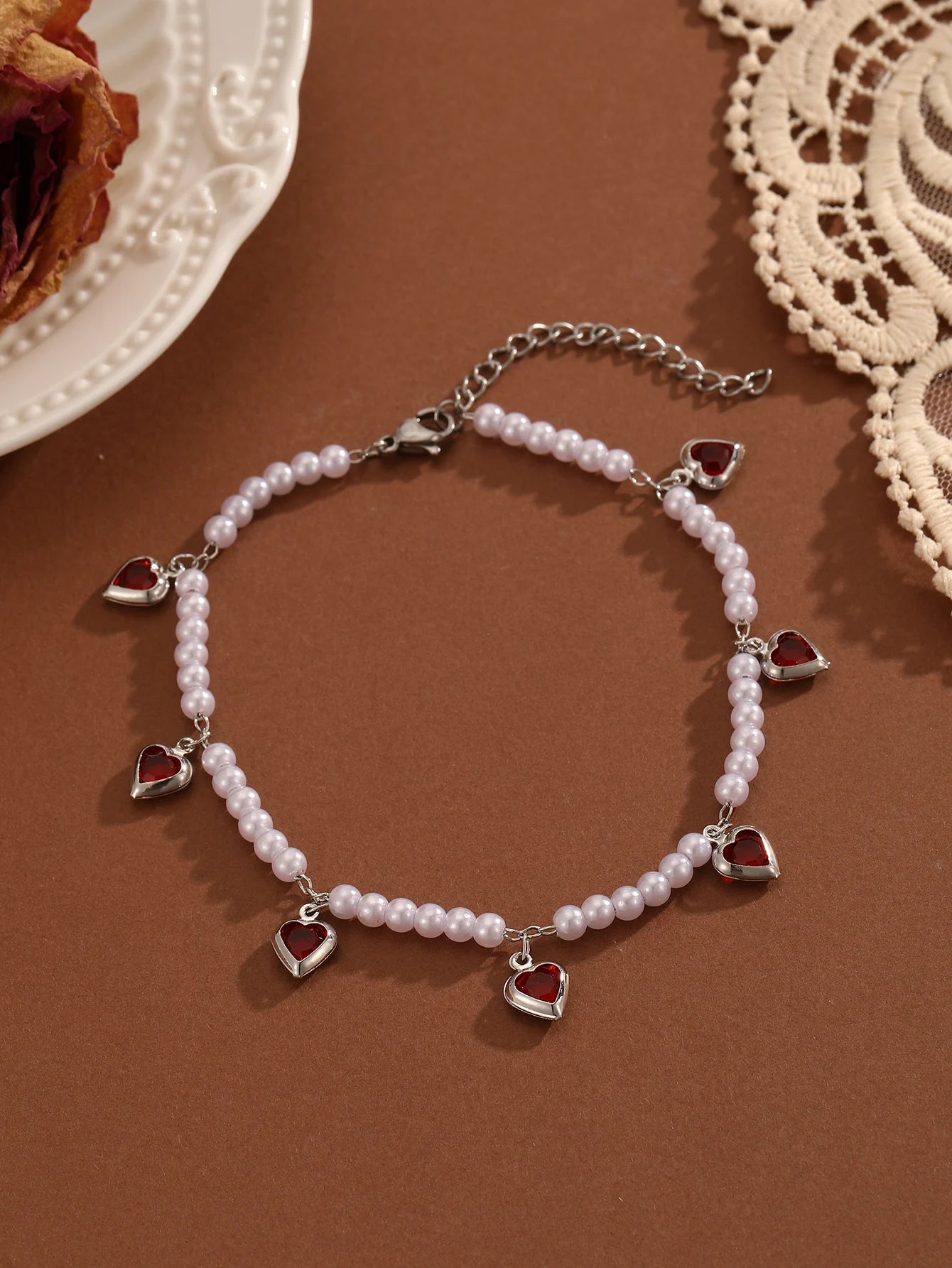 Crystal Zircon Anklet