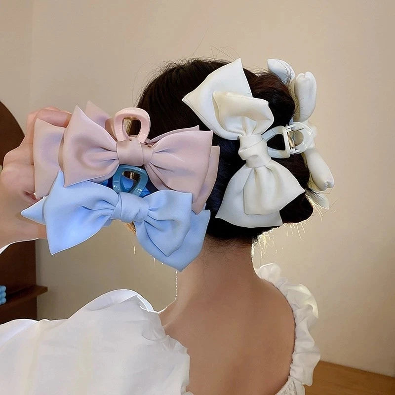 Satin Bow Hair Clip