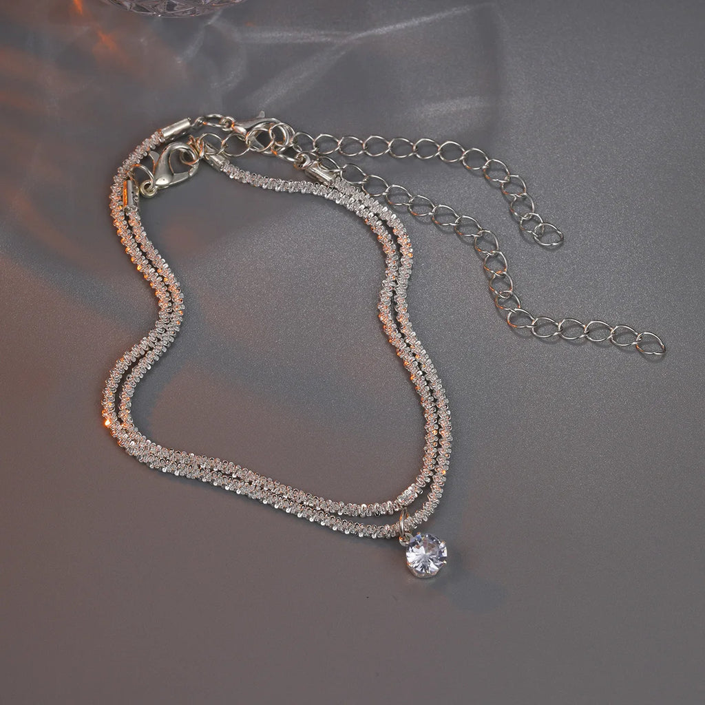 Zircon Multi-Layer Anklet