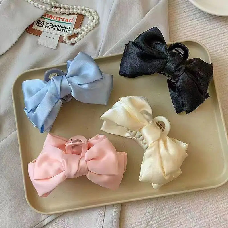 Satin Bow Hair Clip